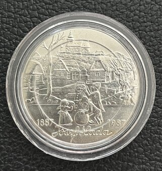 500 Kčs Josef Lada strieborna minca 1887-1987 - 3