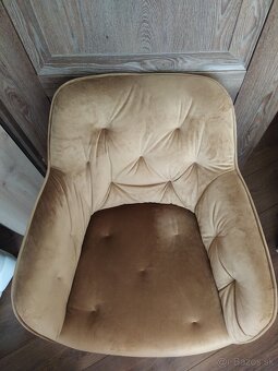 Dizajnové kreslo, svetlohnedá látka (iba osobný odber) - 3