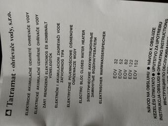 Bojler Tatramat eov 122 - 3