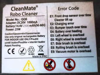 ROBOTICKÝ VYSÁVAČ CleanMate Robo Cleaner QQ6 - 3