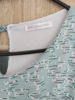 Dámske šaty s dlhým rukávom M zelene kvety - 3