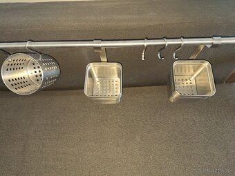 Koľajnička, háky, nádoby, nehrdzavejúca oceľ, 112 cm - 3