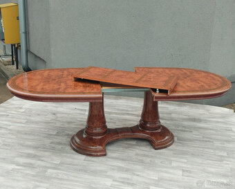 Stôl oválny rozkladací taliansky ” EDDI ROSSE “ . - 3