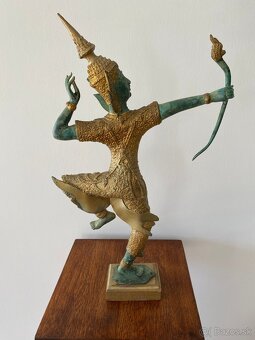 THAJSKÁ BRONZOVÁ SOCHA KRÁĽ RAMA 46cm - 3