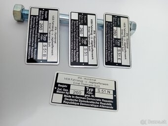 Štítok na rám , kostru JAWA PIONIER 50 , BABETTA 207,210,SIM - 3