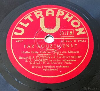 R. A. Dvorský a jeho orchestr, 4 staré šelakové gramodesky - 3