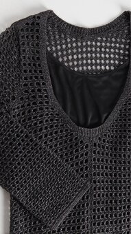 Reserved strieborné čierne sivé šaty - 3