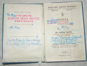 Predam Chorvatsky diplomatický pas z 2 ww - 3