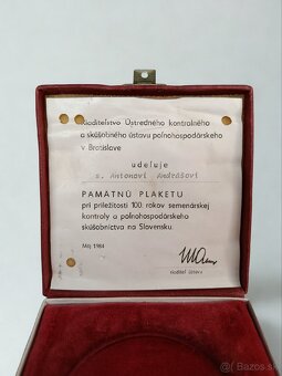 Plaketa ÚKSÚP (1984) – KOMPLET - 3