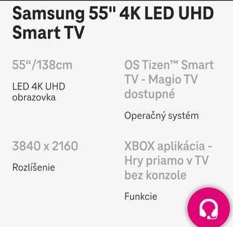 Samsung 55" 4K LED UHD Smart TV - 2 ročná záruka - 3