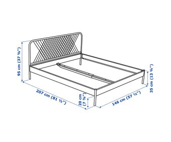 IKEA NESTTUN Rám postele 140x200cm - 3