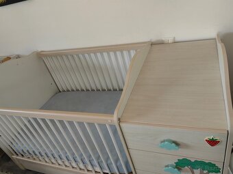 Detská postieľka rastúca masív Cilek + rošt + 2x matrac - 3