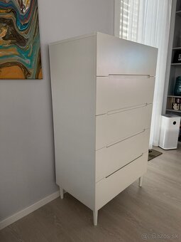 Komoda biela šuflíková - ako nová - 3