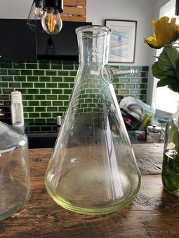 Chemické/ labiratórne sklo I retro I dekorácia I váza - 3