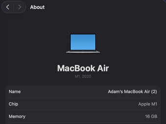 MacBook Air M1 (2020) – 16 GB RAM - 3