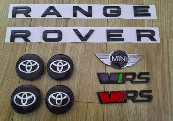 Napis RANGE ROVER, SKODA VRS, MINI COOPER - 3