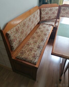 Rohová lavica z masívneho dreva - 3