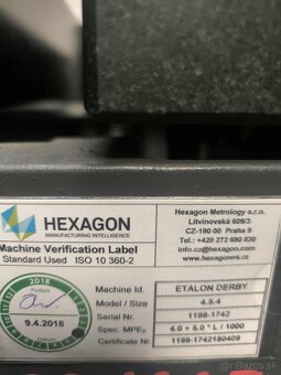 Merací stroj etalon derby 454 - 3