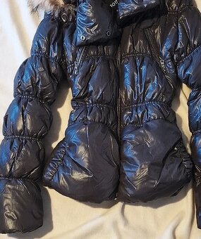 Dámska sivá zimná bunda s kožušinou Veľ. S - 3