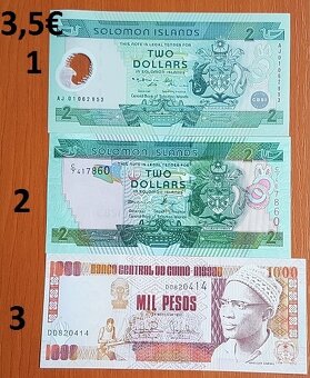 Bankovky 1,5€ - 5€ - 3