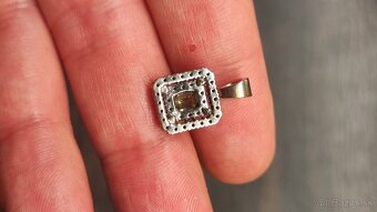 18kt zlaty prívesok s diamantami a chrysoberyl - 3