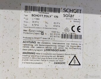 5ks 170W nemecké FV panely SCHOTT - 3