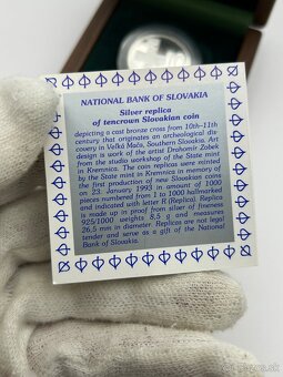 10 sk 1993 Ag 925 číslovaná NBS minca - 3