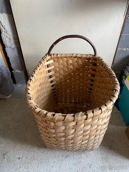 Veľké pletené líčené koše na perie/lístie - 3