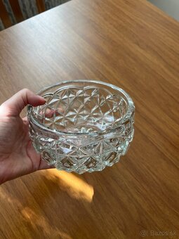 Sklenený starožitný popolník – cca 50 rokov - 3