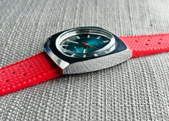 Československé Retro Vintage Mechanické hodinky PRIM Modré - 3