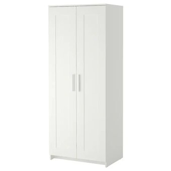 Ikea - BRIMNES Dvojdverová skriňa, biela, 78x190cm Nová - 3