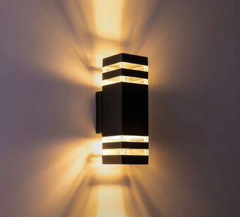 2ks Nástenná lampa vonkajšia E27 pätica - 3