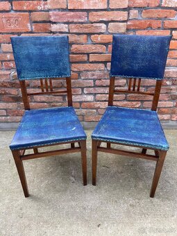 Retro drevené stoličky – 2 ks (vintage štýl) - 3