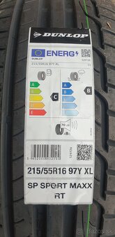 2ks letne pneumatiky DUNLOP SPORT MAXX RT. 215/55R16 97Y. - 3