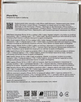 Predám Apple IPhone 16Pro 128GB - 3