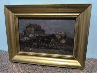 Farkaš Csallokoz Lorinc- stará olejomaľba - 3