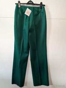 NOVÉ Dámské zelené společenské kalhoty - 3