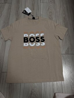 Hugo Boss tričko s krátkym rukávom béžové XL - 3