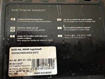 Bezpečnostne šróby na auto Audi - 3
