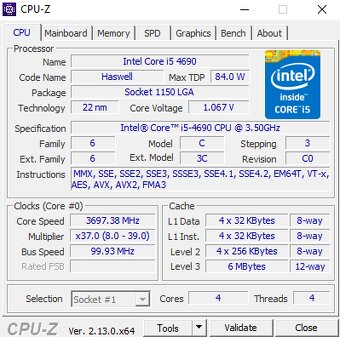 Intel Core i5-4690 (1x) - 3