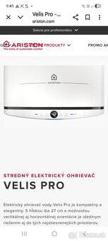 Predam bojler zn.ARISTON VELIS PRO 80 - 3