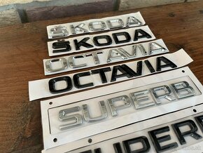 Nápisy Škoda na kufor - Octavia, Superb a 4x4 - 3