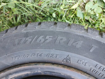 R14 zimná sada Peugeot 206 - 175/65 R14 + plechové disky - 3