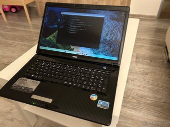 Veľký 17" MSI CR720 s i3-2,53ghz,6gb ram a ssd - 3