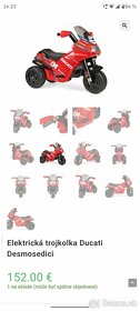 Elektrická motorka Ducati/trojkolka bez nabíjačky - 3
