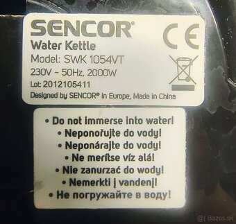 Rýchlovarná kanvica Sencor SWK 1054WT - 3