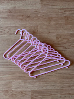 Detské ružové vešiaky - 8 ks - 3