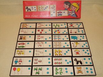 retro hra - hračka - obrázkové DOMINO kompletný stav - 3