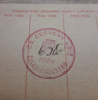 Legitimácia člena spolku ČSČK z roku 1924 - 3