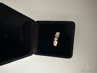 Predam zasnubny prsten s diamantom - zlte a biele zlato - 3